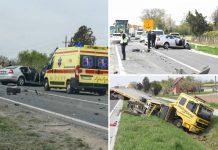 Prometna nesreća u Samatovcima, sudar vučne službe i osobnog automobila