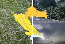 Istok Hrvatske pod narančastim upozorenjem, nevrijeme već pogodilo Varaždin, Zagreb i Zagorje