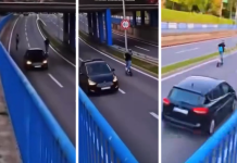 Policija upoznata sa snimkom: romobilist u Osijeku velikom brzinom pretječe automobil