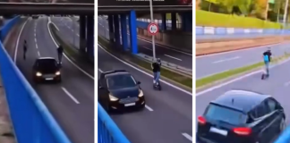 Policija pronašla mladiće sa snimke: romobilom pretjecali automobil u podvožnjaku