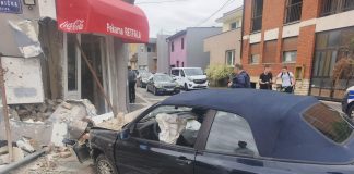 Vozač u deset minuta izazvao tri prometne nesreće u Osijeku i završio u pekari, policija objavila detalje