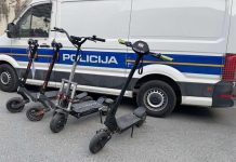 Policija tijekom vikenda oduzela šest električnih romobila, utvrđeno 88 prekršaja