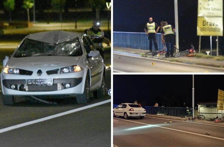 Doznajemo detalje nesreće: Biciklist izletio pred automobil na dravskom mostu i zadobio teške ozljede