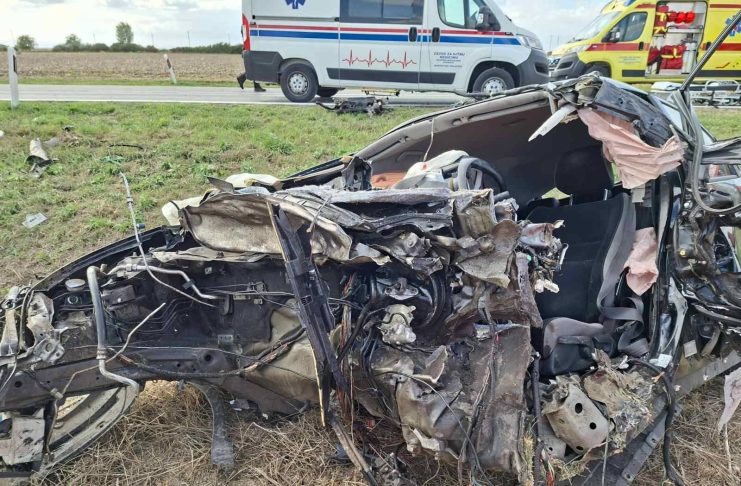 Teška prometna nesreća kod Donjeg Miholjca: Vatrogasci rezali automobil kako bi izvukli ozlijeđenu osobu