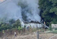 Požar kuće u Batini, jedna osoba lakše ozlijeđena