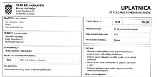 Ženi na automobilu ostavljena lažna uplatnica za kaznu, slučaj prijavljen policiji