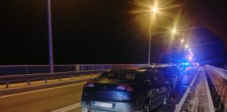 Lančani sudar četiri automobila na Dravskom mostu: Jedna osoba lakše ozlijeđena